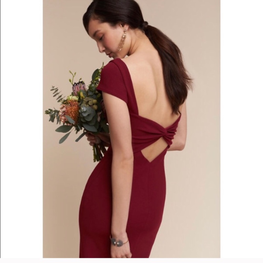 Katie May maroon full-length dress